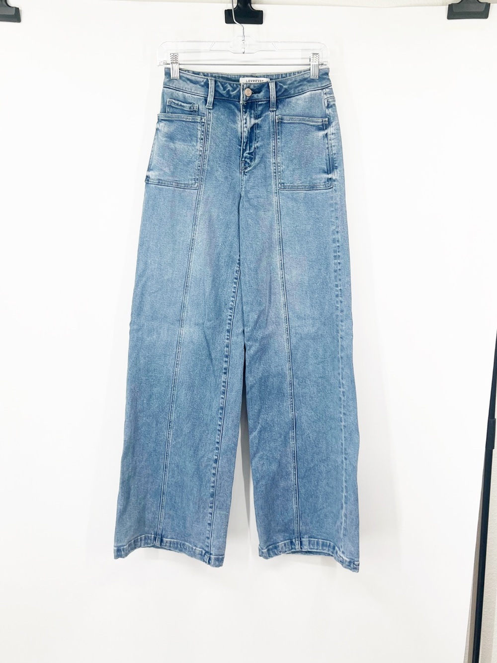Vervet High Rise Full Length Extreme Wide Leg Jeans LV1702